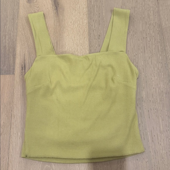 ILLA ILLA Light Green Ribbed Top - Picture 1 of 5